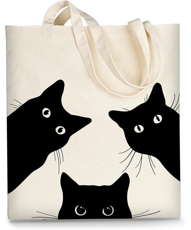 AUSVKAI Canvas Tote Bag Aesthetic for Women, Cute Cloth Cotton Bags for College Shopping Beach Grocery and Trendy Gifts