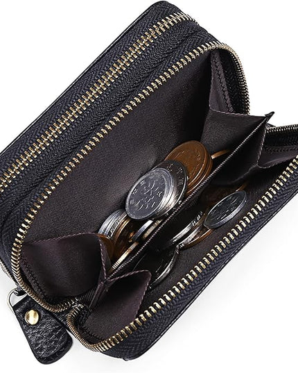 GOIACII Small Genuine Leather Wallet for Women, RFID Blocking Credit Card Holder Wallet