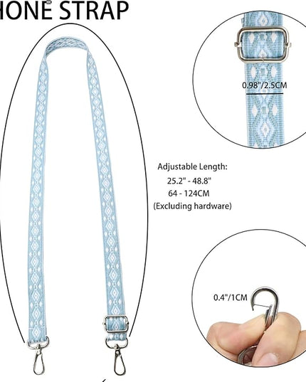 LEMEDE Adjustable Phone Lanyard - Phone Wristlet & Crossbody Phone Strap, Versatile for ID, Camera，Key straps(1" Width)