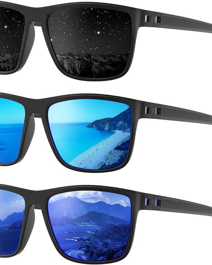 Polarized Sunglasses Men Women, Mens Sunglasses Lightweight UV Sun Glasses for Fishing Driving Golf