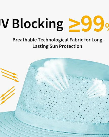 ZOORON Boonie Hat UPF 50+ Cooling Sun Hat for Men and Women,Wide Brim Bucket Hats with UV Protection for Safari Hiking Beach