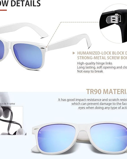 FEIDUSUN Sunglasses Men Polarized Sunglasses for Mens and Womens,Black Retro Sun Glasses Driving Fishing UV Protection