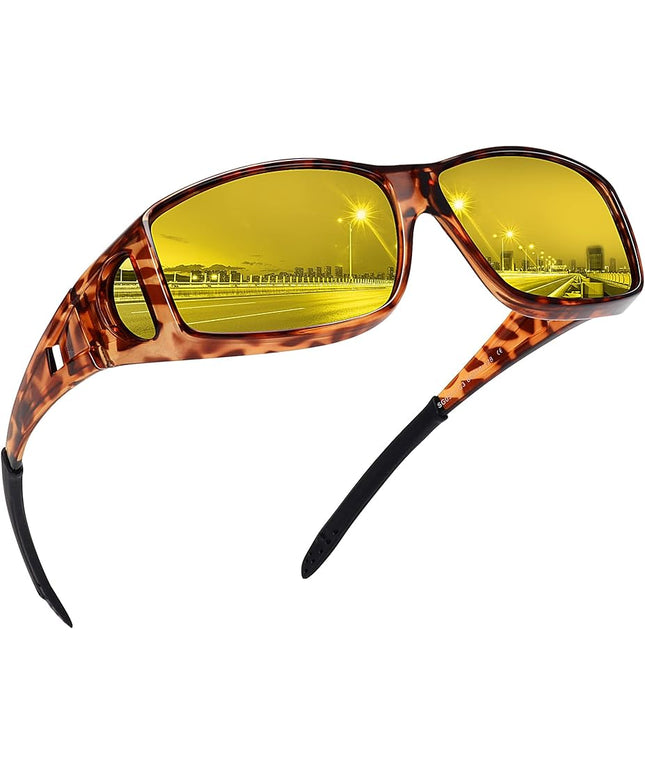 MEETSUN Fit Over Glasses Sunglasses for Men Women,Wrap Around Sunglasses Polarized UV400 Protection