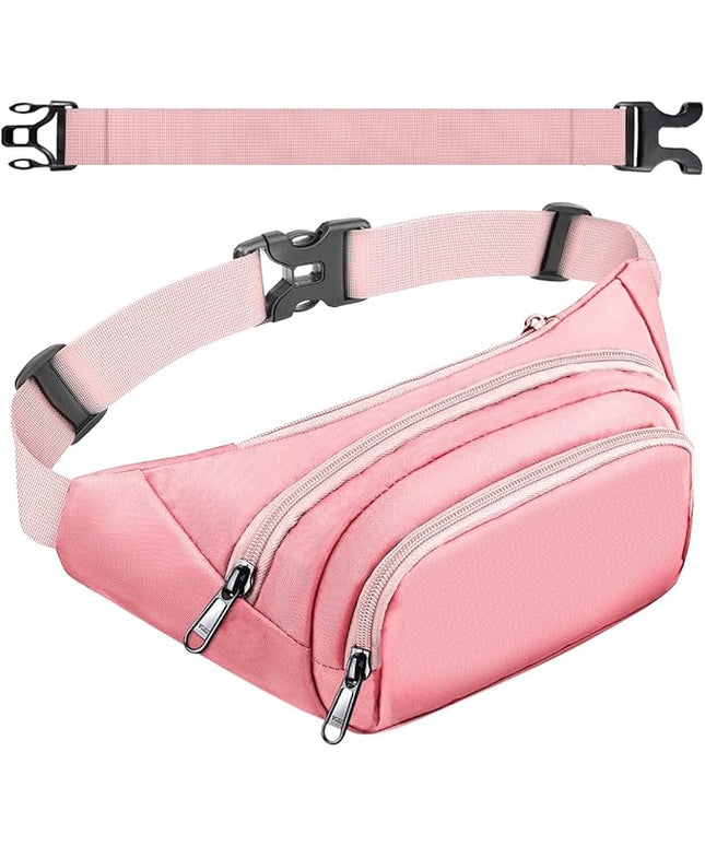 Large Fanny Pack for Women Men - Syican Waist bag with 3-Zipper Pockets, Gifts for Enjoy Sports Traveling Workout Casual Hands-Free crossbody bags Fits MAX 7.9'' iPad & 6.6'' Phone