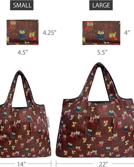 allydrew Large Foldable Tote Nylon Reusable Grocery Bags