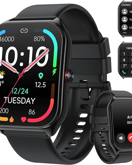 AI Smart Watch for Men Women with ChatGPT, 1000mAh Fitness Tracker 60-Day Standby Time, 1.96" HD SmartWatch with 200+ Sport Modes/Heart Rate/Sleep Monitor, IP68 Waterproof Pedometer for Android iOS