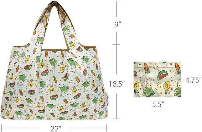 allydrew Large Foldable Tote Nylon Reusable Grocery Bags