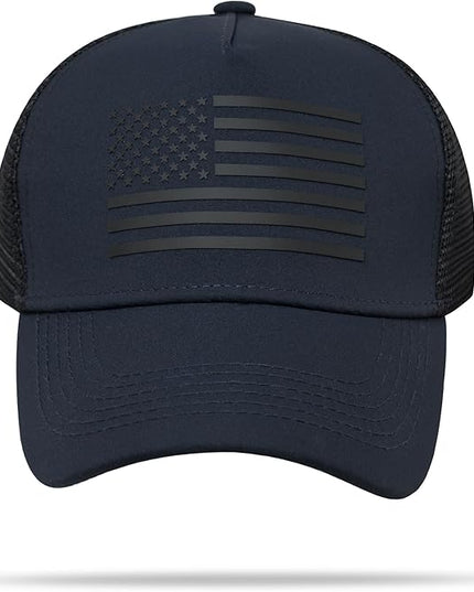 IIN American Flag Mesh Baseball Cap, Patriotic Trucker Hat for Men Women, Quick-Dry Breathable Design, Adjustable Snapback