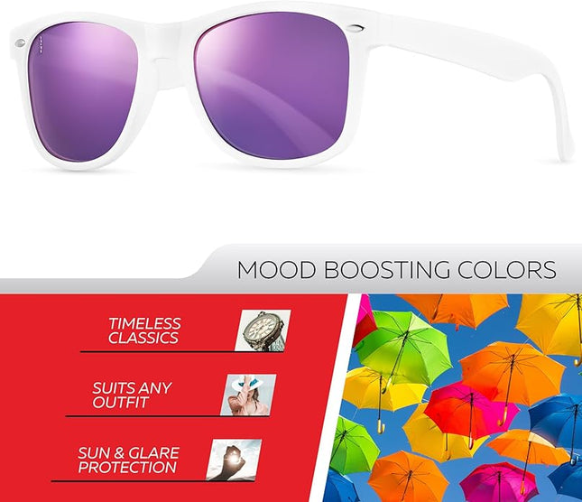 Retro Rewind Polarized Sunglasses for Men and Women - UV Protection Classic Sun Glasses