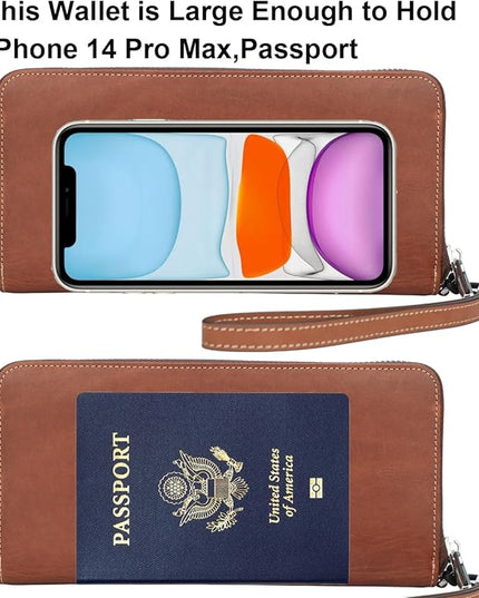 Lavemi Small Compact Women Wallet RFID Blocking Genuine Leather Bifold Purse with ID Windows