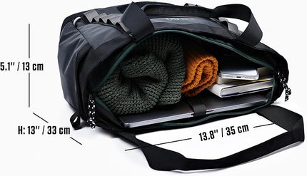 Utility Tote 15L, Over Shoulder & Crossbody Carry, Water Repellent, Full Zip, Laptop Sleeve