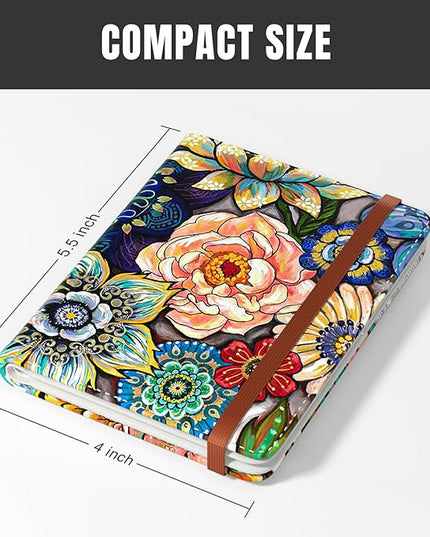 Rimilak Passport Holder, RFID Blocking Passport Cover Wallet Travel Essentials, Leather Travel Air Ticket Documents Organizer Protector for Women and Men, Mandala Flower
