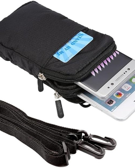 Universal Crossbody Cell Phone Purse Waist Pack Bag for Outdoor Sports Moblie Phone Carrying Cases Shoulder Belt Bag Pouch for iPhone 7 6/6S Plus Samsung Galaxy Phones Under 6.0'' from WaitingU