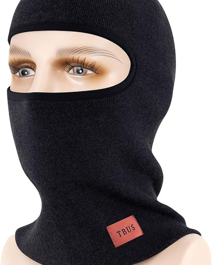 TBUS Men’s Knit Insulated Face Mask Beanie, Thermal Full Face Cover Ski Mask for Cold Weather for Women and Men