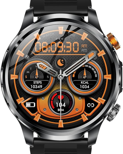Military Smart Watches for Men, 1.91" Men's Smart Watch with 1000mAh/5 ATM Waterproof/LED Flashlight/110+ Sport Modes/Heart Rate/SpO2/Sleep Monitor, Fitness Tracker Watch for Android & iPhone (Black)