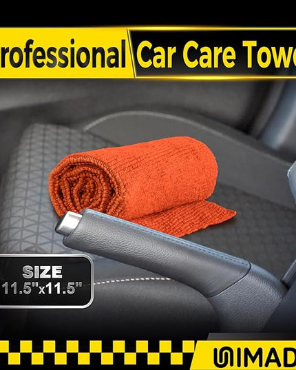 Microfiber Cleaning Cloth, 100PK Commercial Grade Work Rags Microfiber Towels for Cars Cleaning Rags Bulk Detailing Cloth for Automotive Bar Mechanic Restaurant Garage, 11.5"x11.5", Multicolor