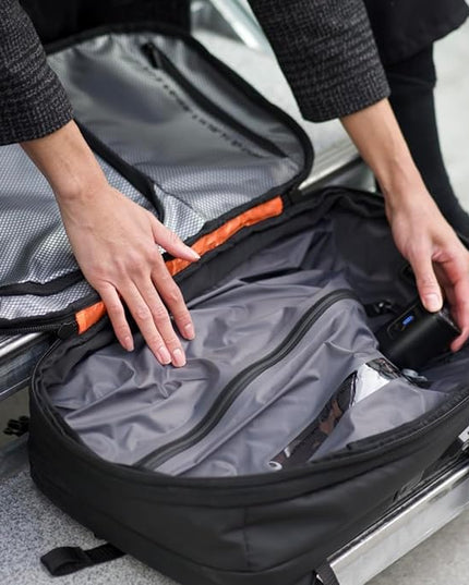 BlackVoyage Vortex Vacuum Seal Travel Backpack 60L Expandable Air Compression System Water Resistant TSA Lock Carry-On Suitcase Luggage Blue AERO - Vacuum Pump Included