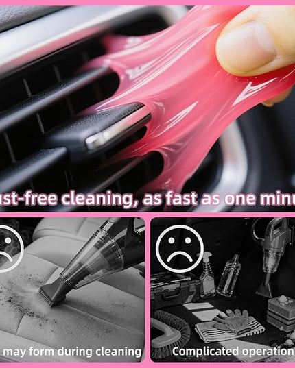 ColorCoral 2 Pack Car Cleaning Gel Reusable Auto Slime Cleaner,Rose Scent Dust Cleaning Gel Keyboard Slime for Car Interior Air Vent Cleaner, Auto Detailing kit Tools Accessories,Gifts for Men Women