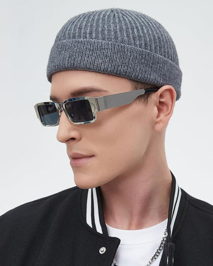 Short Fisherman Beanie for Men Women, Wool Knit Cuff Warm Winter Hats, Trawler Beanie Watch Caps Soft Skullcap