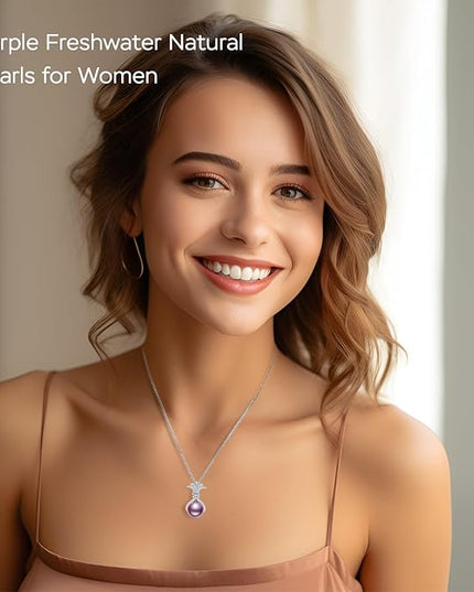 Gifts for Wife Women Anniversary -Pearl Necklace -Mom Girlfriend Her Fine Jewelry Mothers Day Valentines Christmas Birthdays Gift