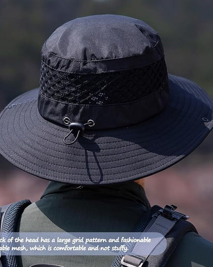 Sireck Fishing Hat, UPF50+ Wide Brim Sun Hat for Men Women, UV Protection Hiking Beach Bucket Hats Summer Safari Hat