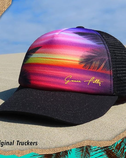 Grace Folly Foam Trucker Hat Snapback Mesh Baseball Cap for Men or Women