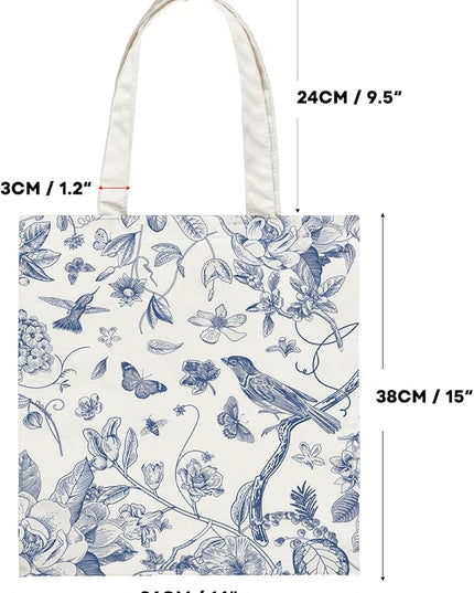 Horaldaily Canvas Tote Bag,Reusable Shoulder Tote Bag for Women Lady Casual Vacation, Shopping, Work, Gym
