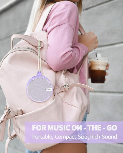 INSMY C12 IPX7 Waterproof Shower Bluetooth Speaker, Portable Small Speaker, Speakers Bluetooth Wireless Loud Clear Sound Support TF Card Suction Cup for Kayak Canoe Beach Gift (Purple)