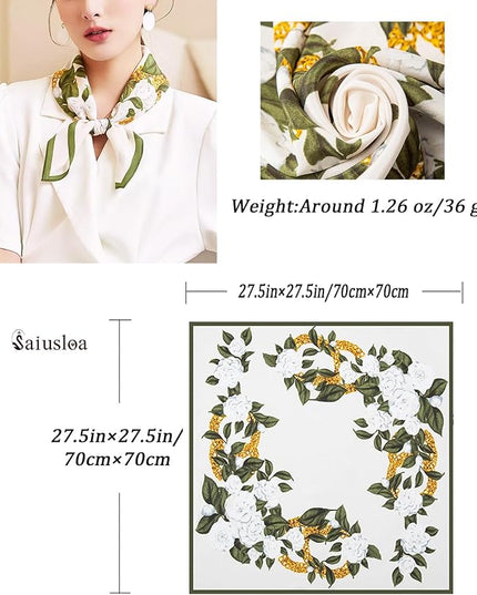 Neck Scarf For Womens Silky Head Scarves Hair Bandanas Square Scarf Fashion Accessories lightweight