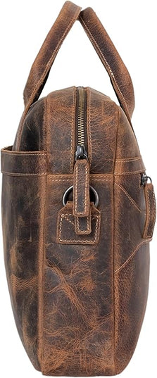 JD LEATHERS Leather briefvase15.5 Inch laptop Messenger Bags Ideal Satchel Best for Men and Women Slim Genuine Leather Bag