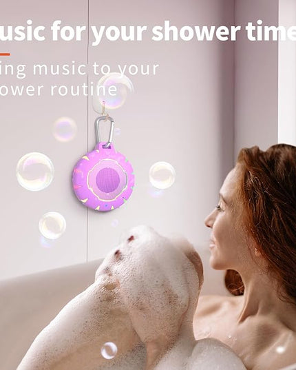 HEYSONG Waterproof Shower Bluetooth Speaker, Durable & Portable with Clear Sound, Ideal for Shower, Pool, Beach & Kayaking – Great Gift for Girls, Women & Men