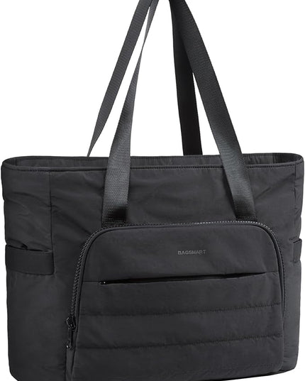 BAGSMART Tote Bag for Women, Tote Bag with Zipper Work Tote with Compartments Nurse Shoulder Hanbag for Travel, Gym