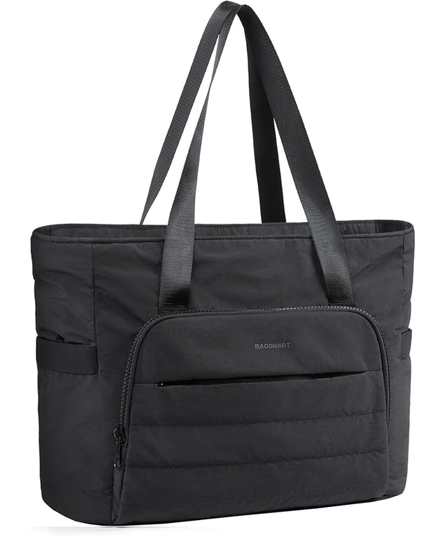 BAGSMART Tote Bag for Women, Tote Bag with Zipper Work Tote with Compartments Nurse Shoulder Hanbag for Travel, Gym