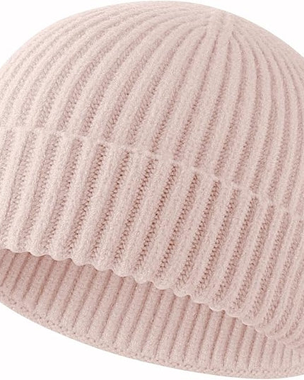 ROYBENS Swag Wool Knit Cuff Short Fisherman Beanie for Men Women, Winter Warm Hats