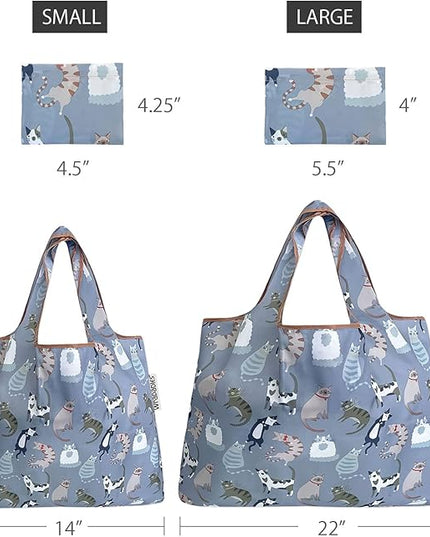 allydrew Large Foldable Tote Nylon Reusable Grocery Bags