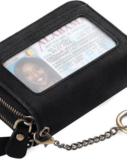 GOIACII Small Genuine Leather Wallet for Women, RFID Blocking Credit Card Holder Wallet