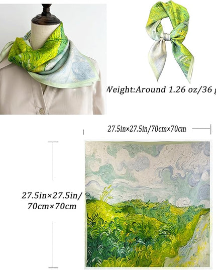 Neck Scarf For Womens Silky Head Scarves Hair Bandanas Square Scarf Fashion Accessories lightweight