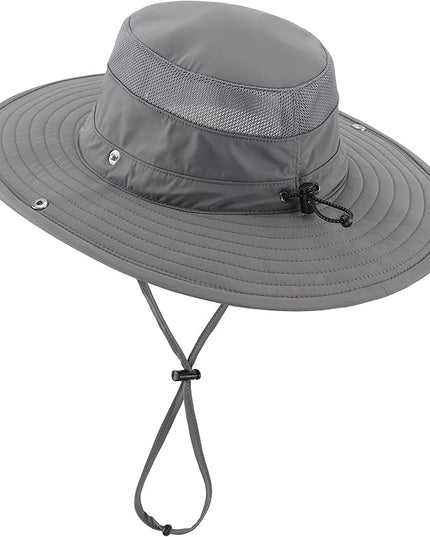 Connectyle Sun Hat for Men Women Breathable UPF 50+ Safari Hat for Fishing Hiking Gardening Adjustable Wide Brim Bucket Hats