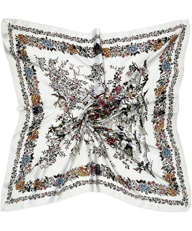 Julunar Silk Like Head Scarf for Women - Satin Large Hair Scarves - 35" Square Silk Hair Wrap for Sleeping with Gift Packed