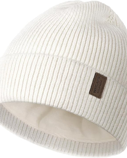 Wmcaps Winter Beanie for Men Women, Fleece Lined Beanie Soft Warm Knit Hat Ski Stocking Cuffed Cap