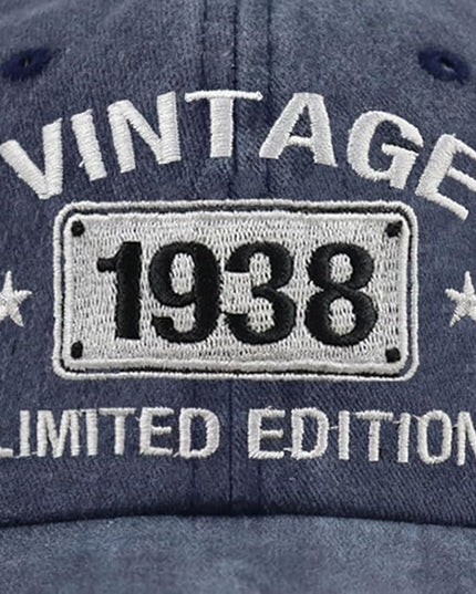 Vintage 1944 1943 1942 1941 1940 1939 1938 1937 1936 1935 Limited Edition Adjustable Embroidered Baseball Cap