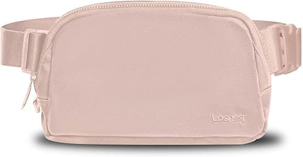 Anti-Theft Fanny Pack for Women & Men, Lightweight Secure Crossbody Waist Bag with Anti-Slip Adjustable Strap for Travel, Hiking, Running, Water-Resistant Belt Bag, Everyday Essentials Organizer Pink