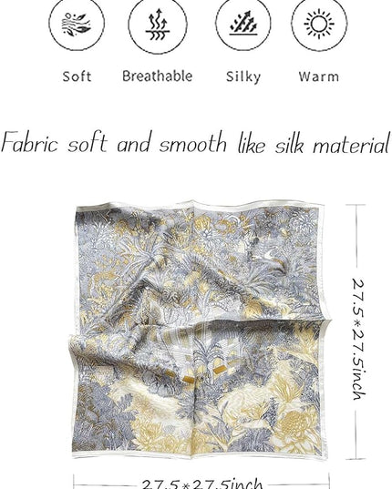 Satin Bandanas Head Scarf For Women Hair Scarves Accessories Lightweight Fashion Wrap Neck Silk Sleeping Headscarf