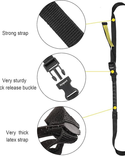 Ayaport Utility Straps with Buckle Quick-Release Adjustable Nylon Straps Black 4 Pack (Stretch-0.75"x48")