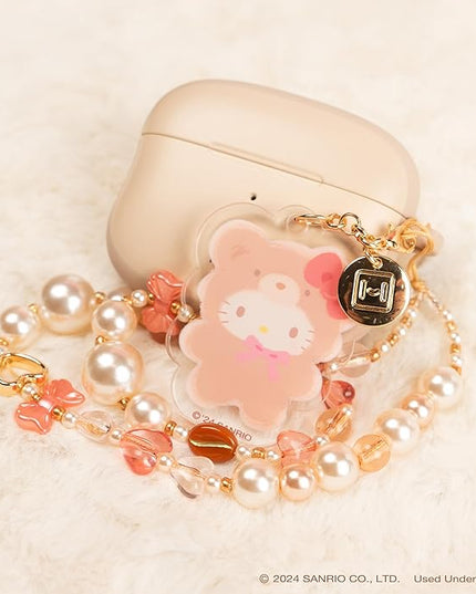iFace Hello Kitty and Friends Beaded Wristlet Universal Charm Strap [Latte Bear Series] – Cute Wrist Strap for Cell Phone Camera Keys AirPods