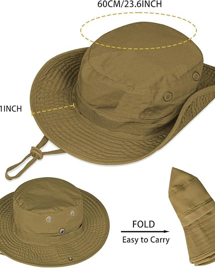 Sun Hats for Men Women Boonie Hat UPF 50+ Bucket Hat Wide Brim UV Protection Fishing Hiking Safari Outdoor Hats