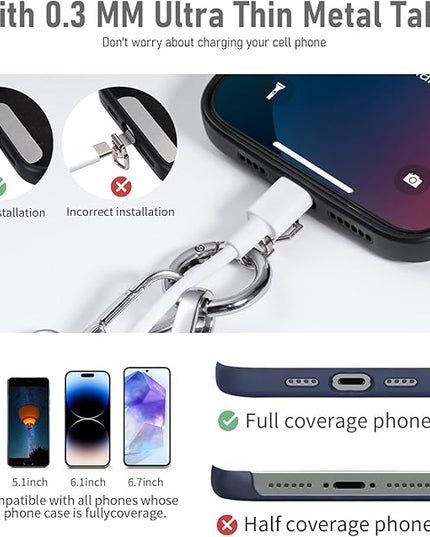 Clip and Go Strap for Phone with Wallet Crossbody Phone Lanyard and Detachable Checkered Bag with ID Window and RFID Pouch for Daily Travel.