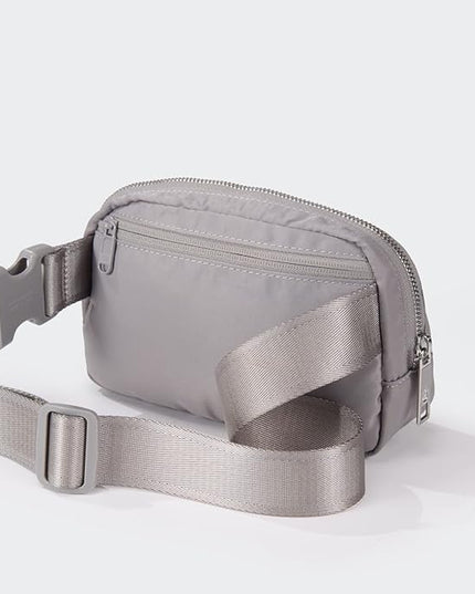 Pander Belt Bag for Women, Fashion Waist Packs, Crossbody Bags with Adjustable Strap (Light Grey).