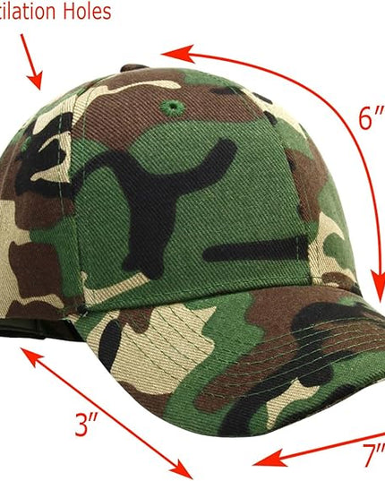 Falari Wholesale Bulk Lot 12-Pack Baseball Cap Adjustable Size Plain Blank Solid Color