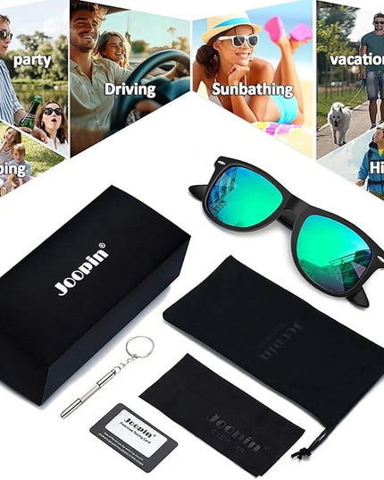 Joopin Square Sunglasses Polarized UV Protection Trendy Designer Sun Glasses Men Women